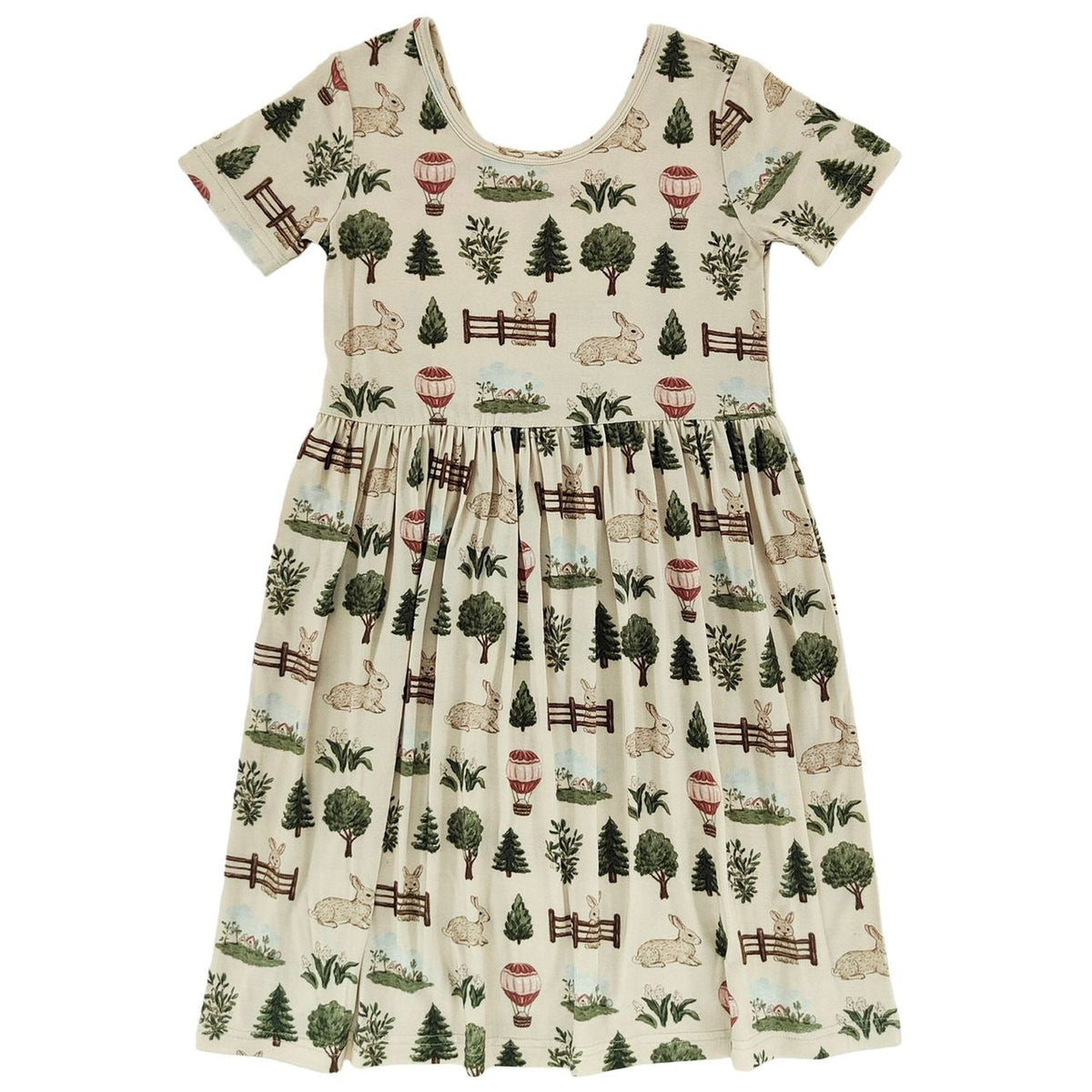 Woodland Countryside Short Sleeve Bamboo Dress