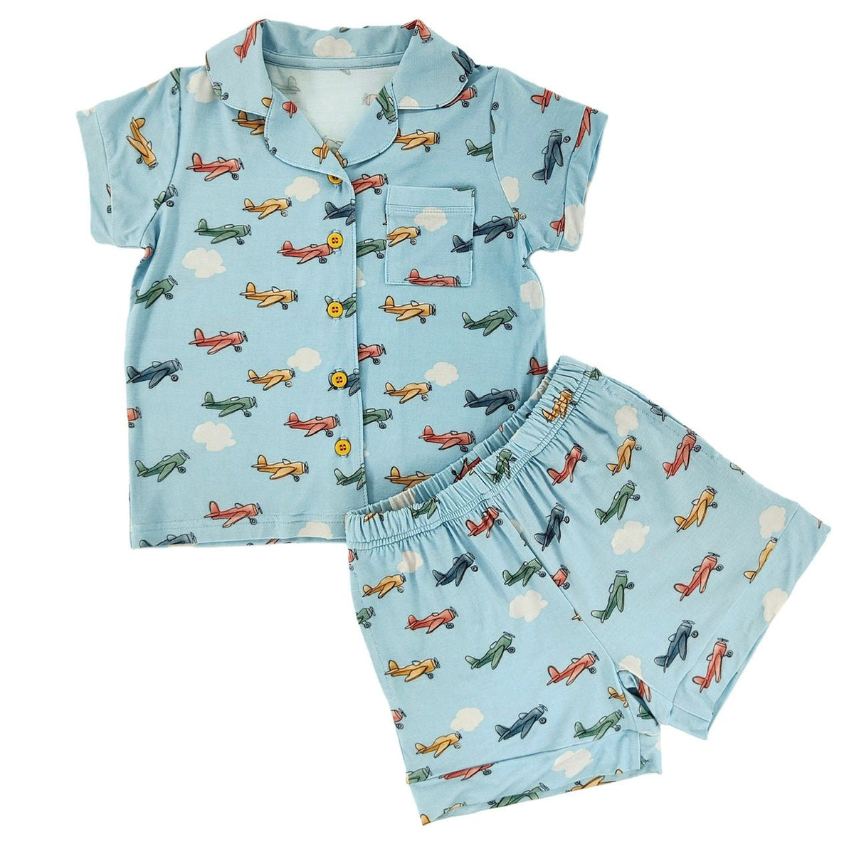 Pilot Pals Bamboo Short Button Up Set