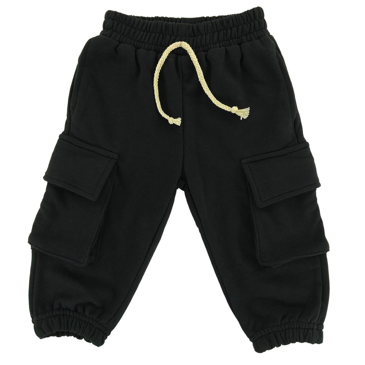 Black Cargo Joggers