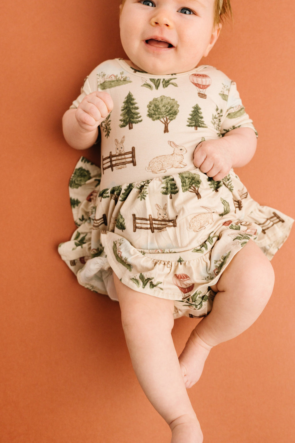 Woodland Countryside Short Sleeve Bamboo Dress