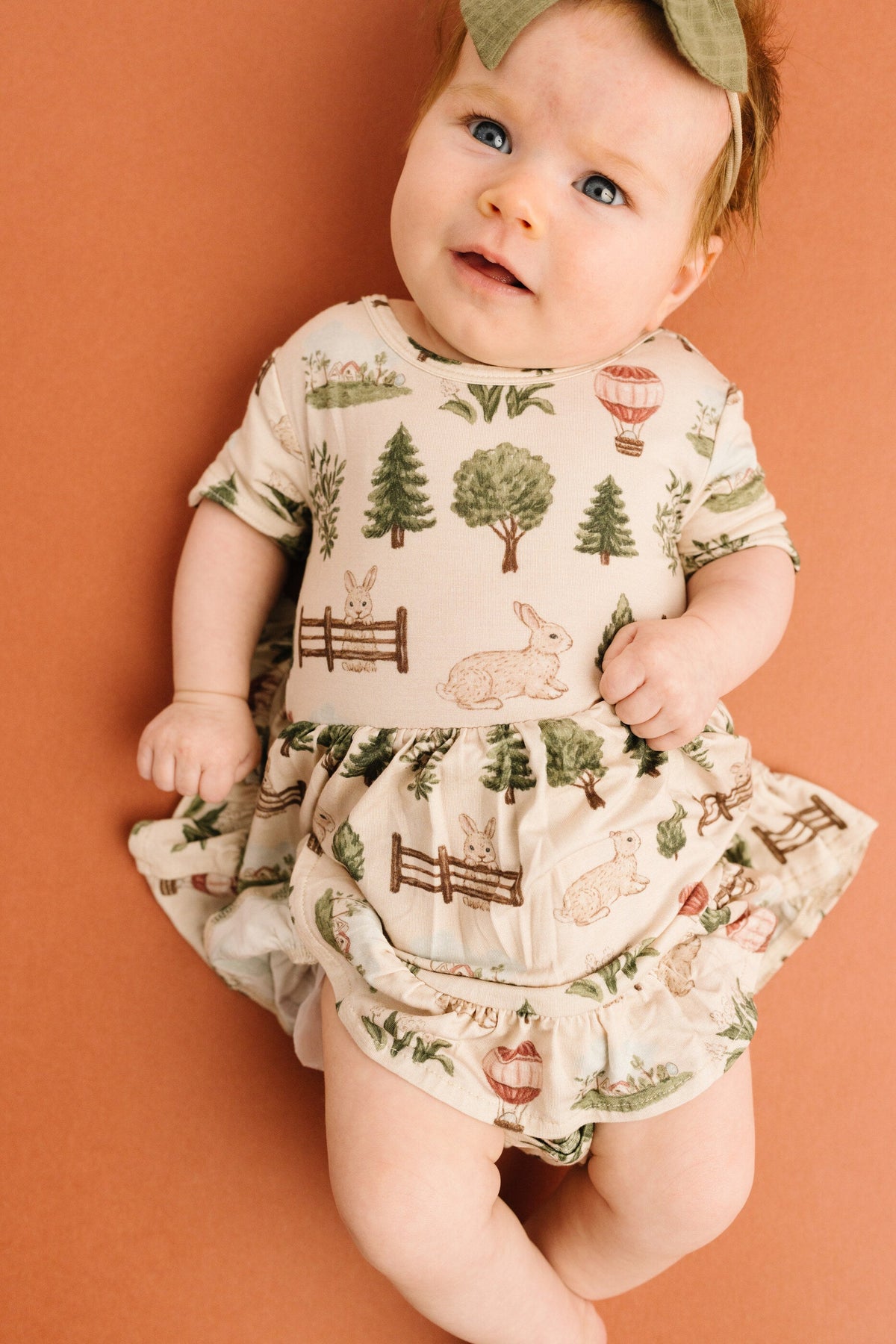Woodland Countryside Short Sleeve Bamboo Dress