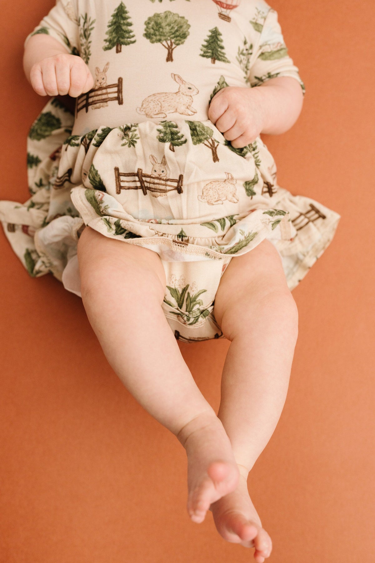 Woodland Countryside Short Sleeve Bamboo Dress
