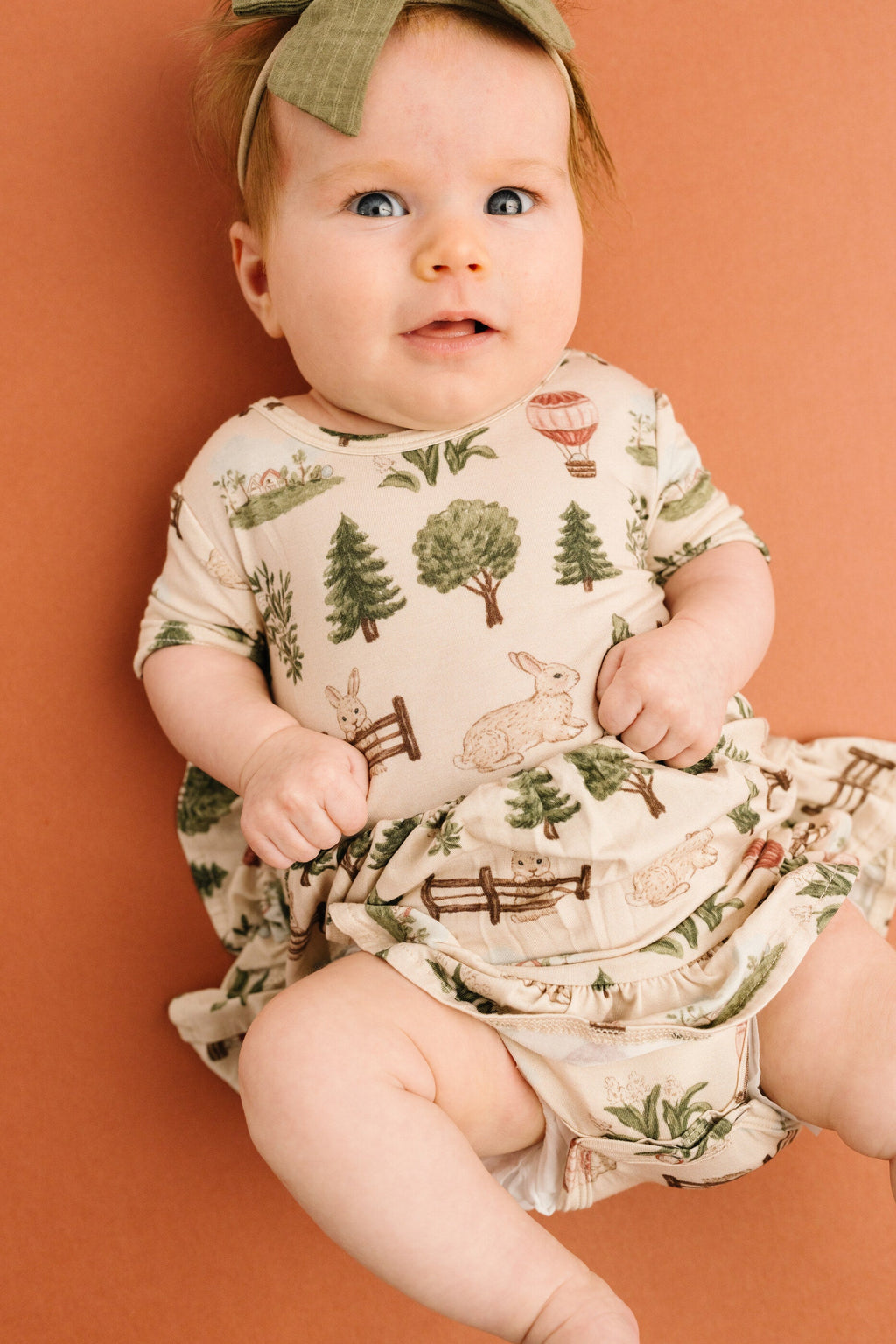 Woodland Countryside Short Sleeve Bamboo Dress