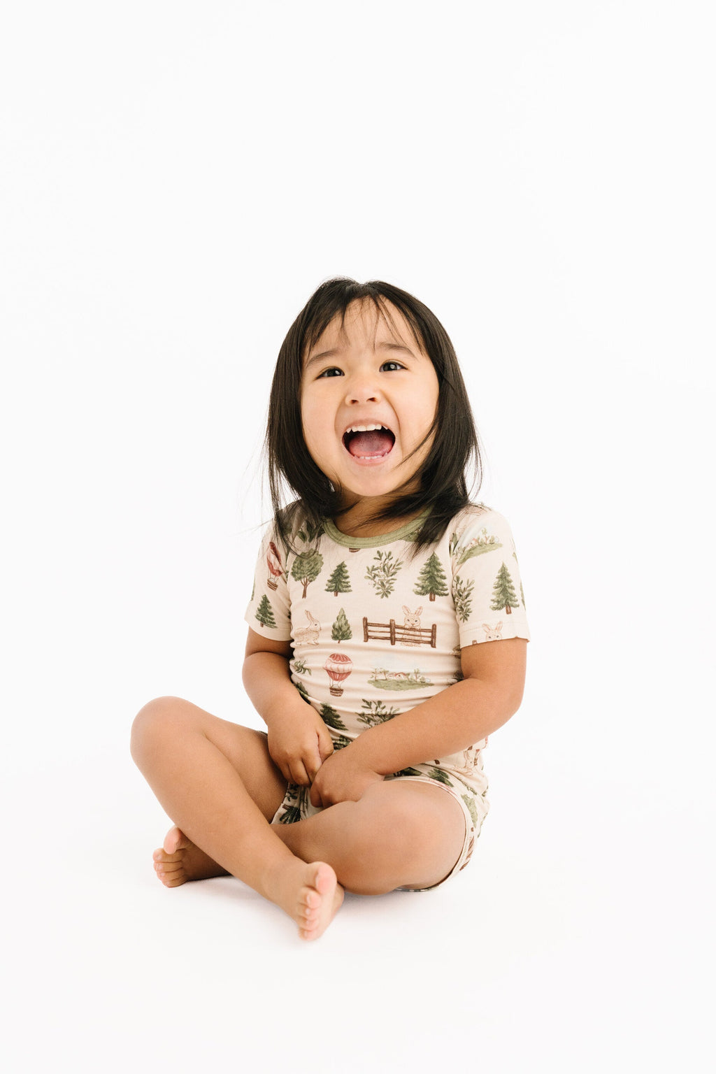 Woodland Countryside Bamboo Shorts Set