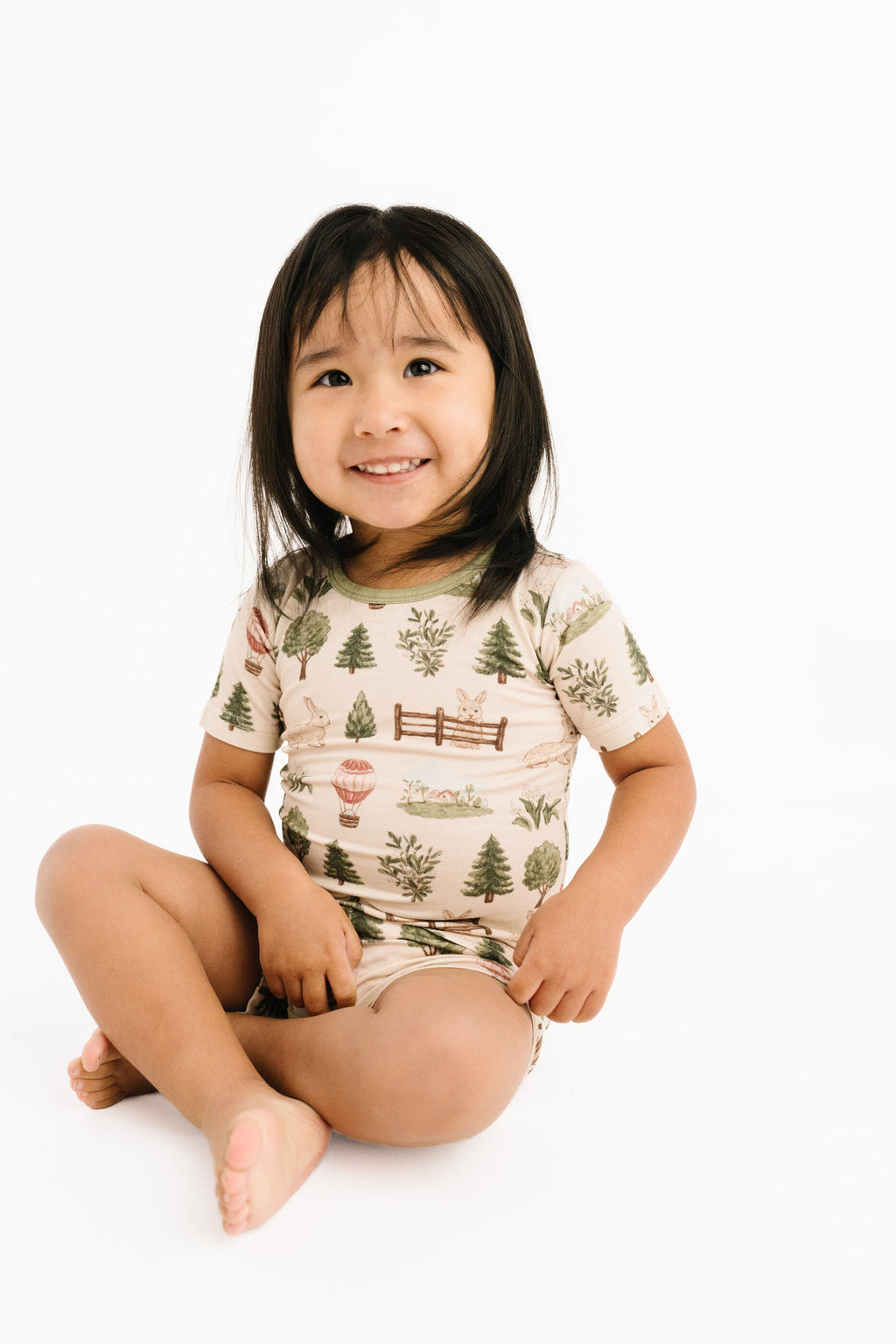 Woodland Countryside Bamboo Shorts Set