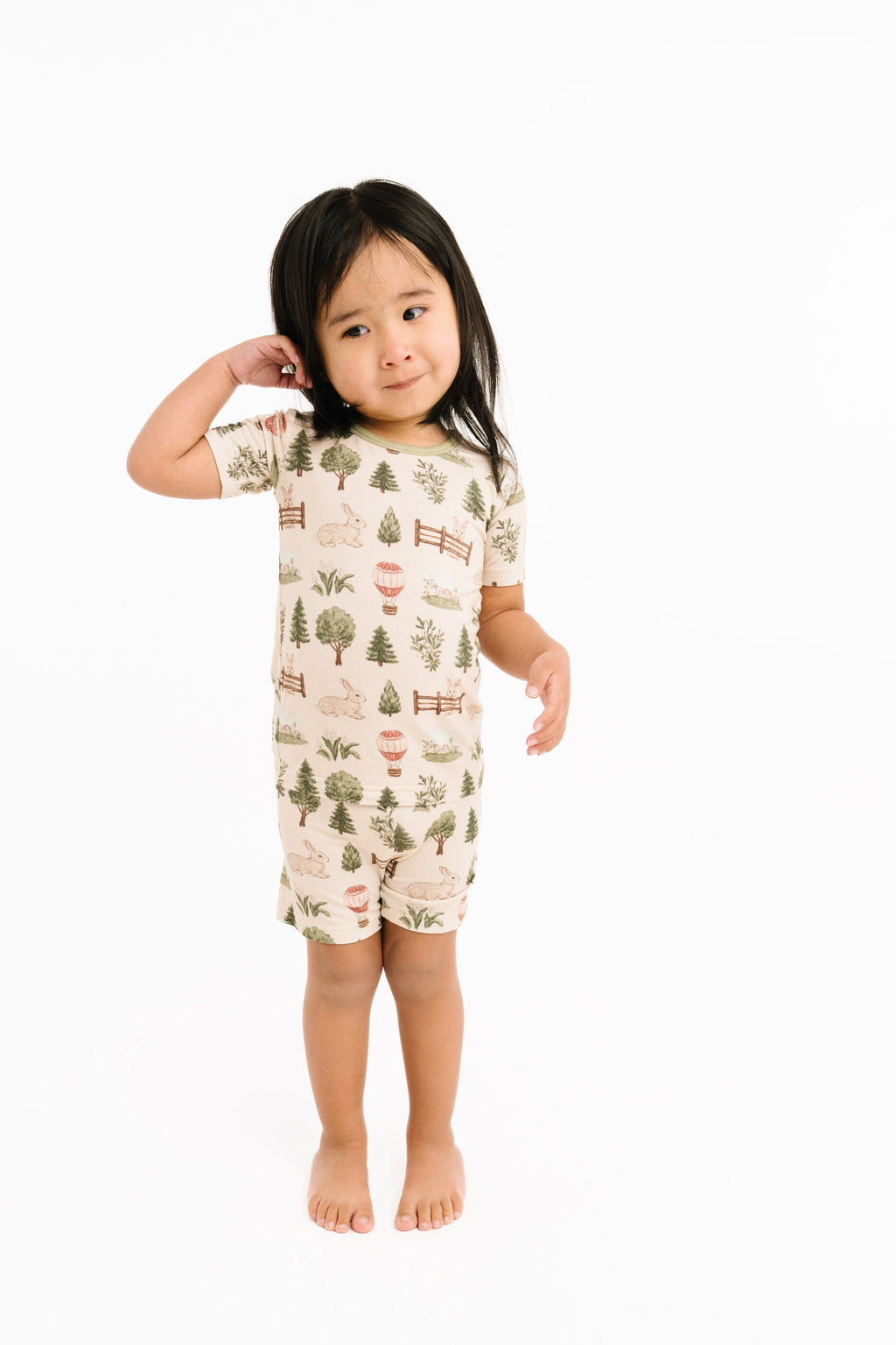 Woodland Countryside Bamboo Shorts Set