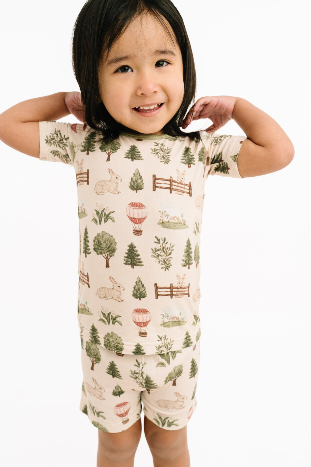 Woodland Countryside Bamboo Shorts Set