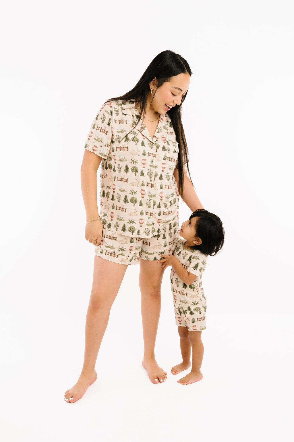 Woodland Countryside Bamboo Shorts Set