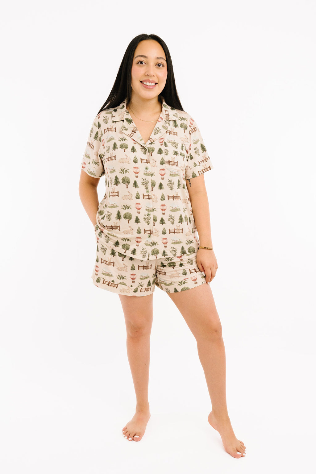 Woodland Countryside Women's Short Bamboo Set