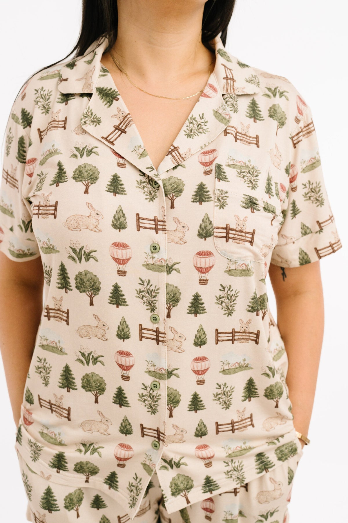 Woodland Countryside Women's Short Bamboo Set