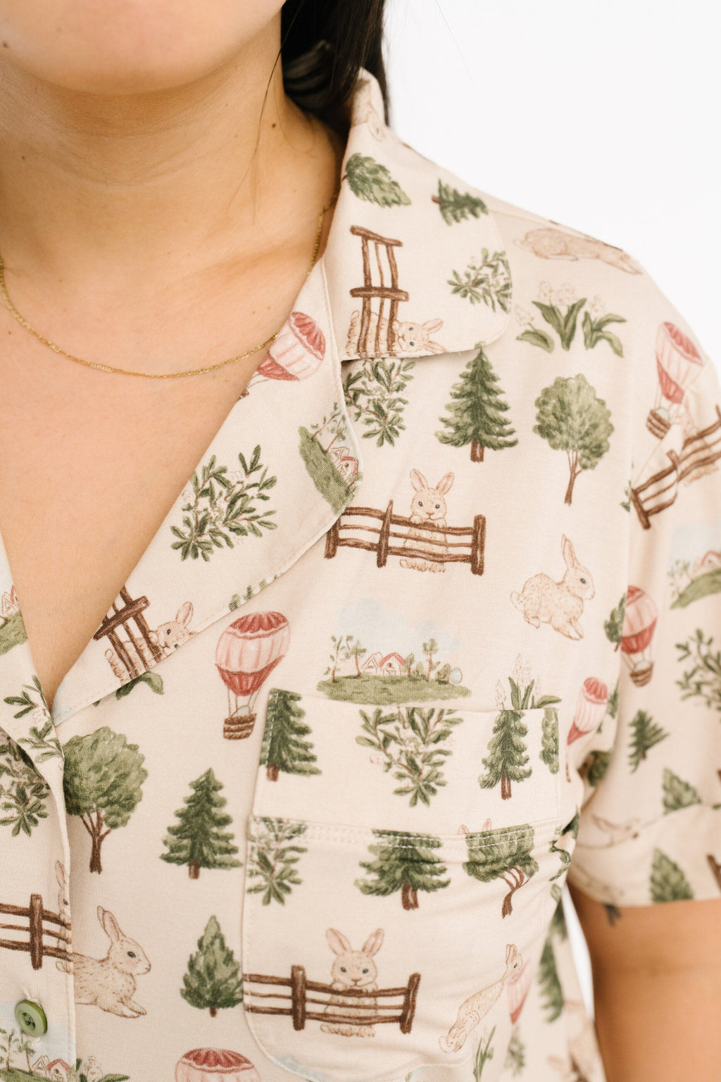 Woodland Countryside Women's Short Bamboo Set