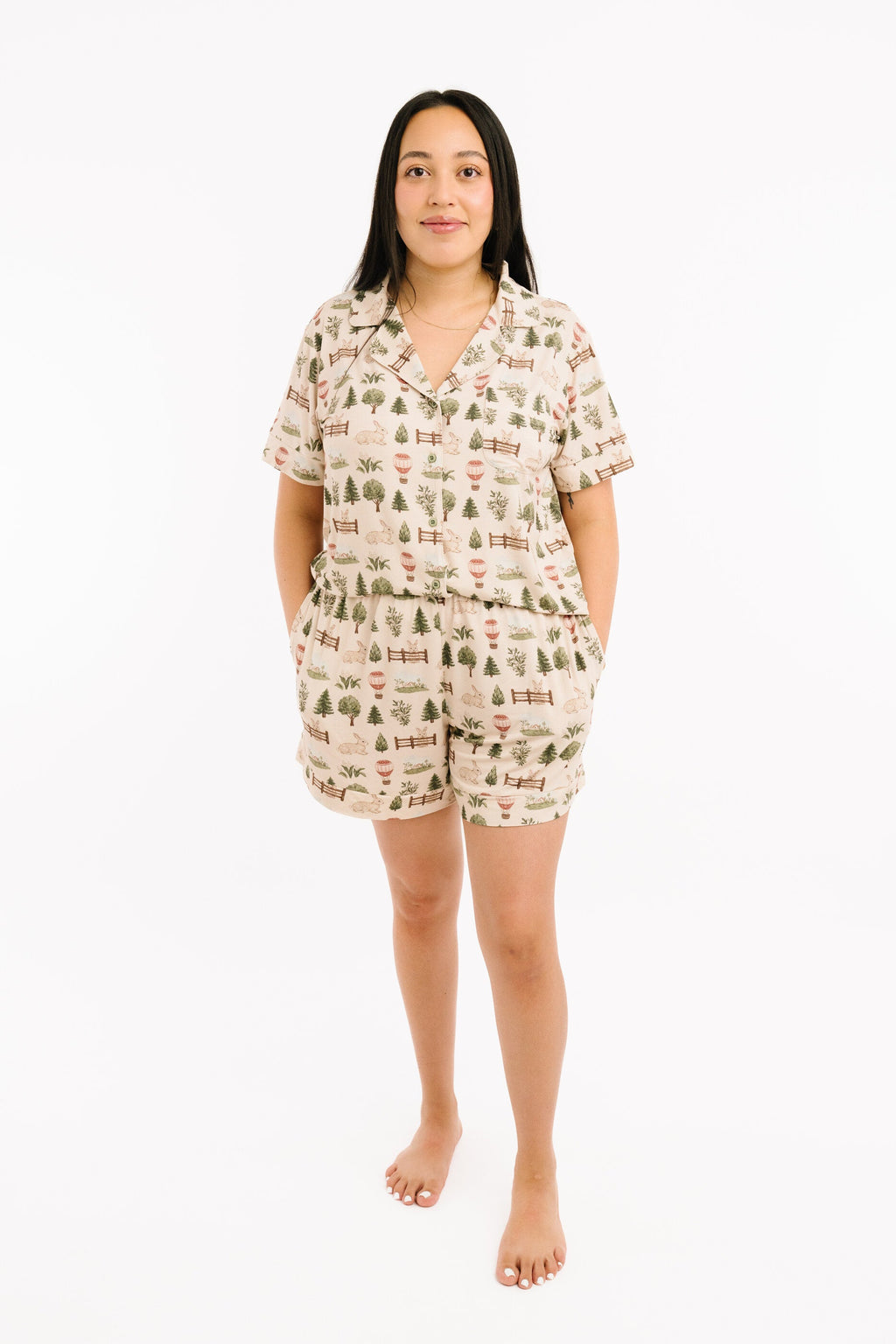 Woodland Countryside Women's Short Bamboo Set