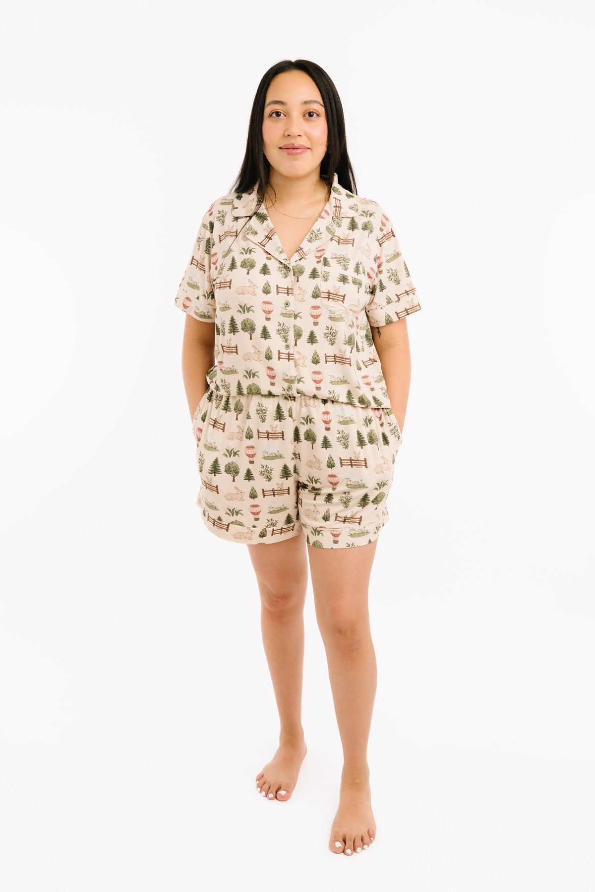 Woodland Countryside Women's Short Bamboo Set