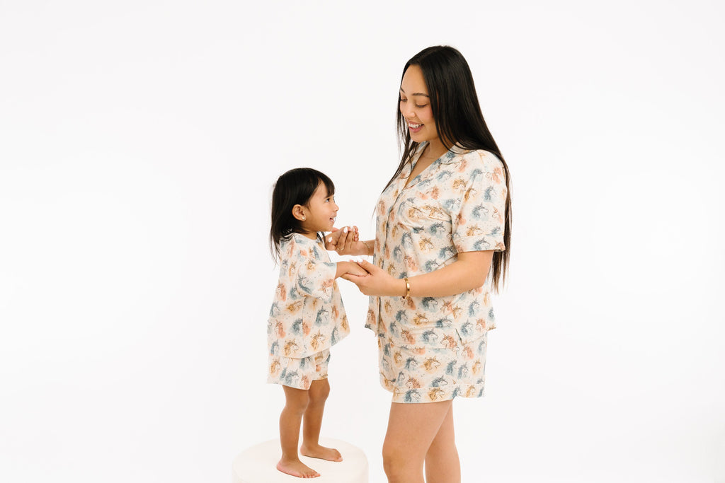 Stardust Unicorn Women's Short Bamboo Set