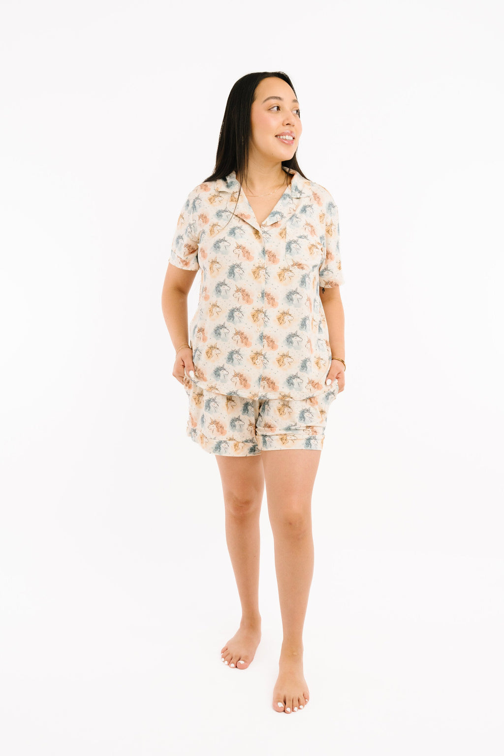 Stardust Unicorn Women's Short Bamboo Set