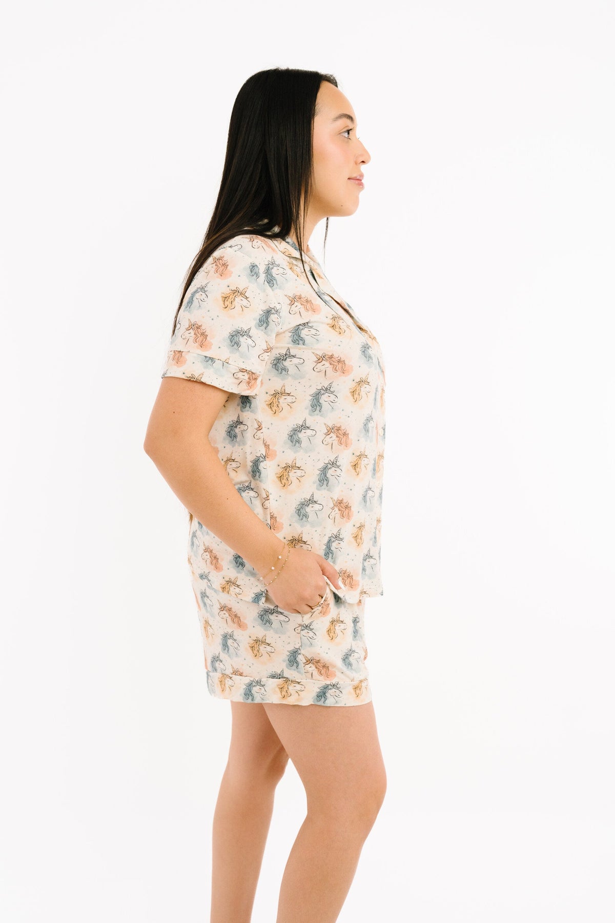 Stardust Unicorn Women's Short Bamboo Set