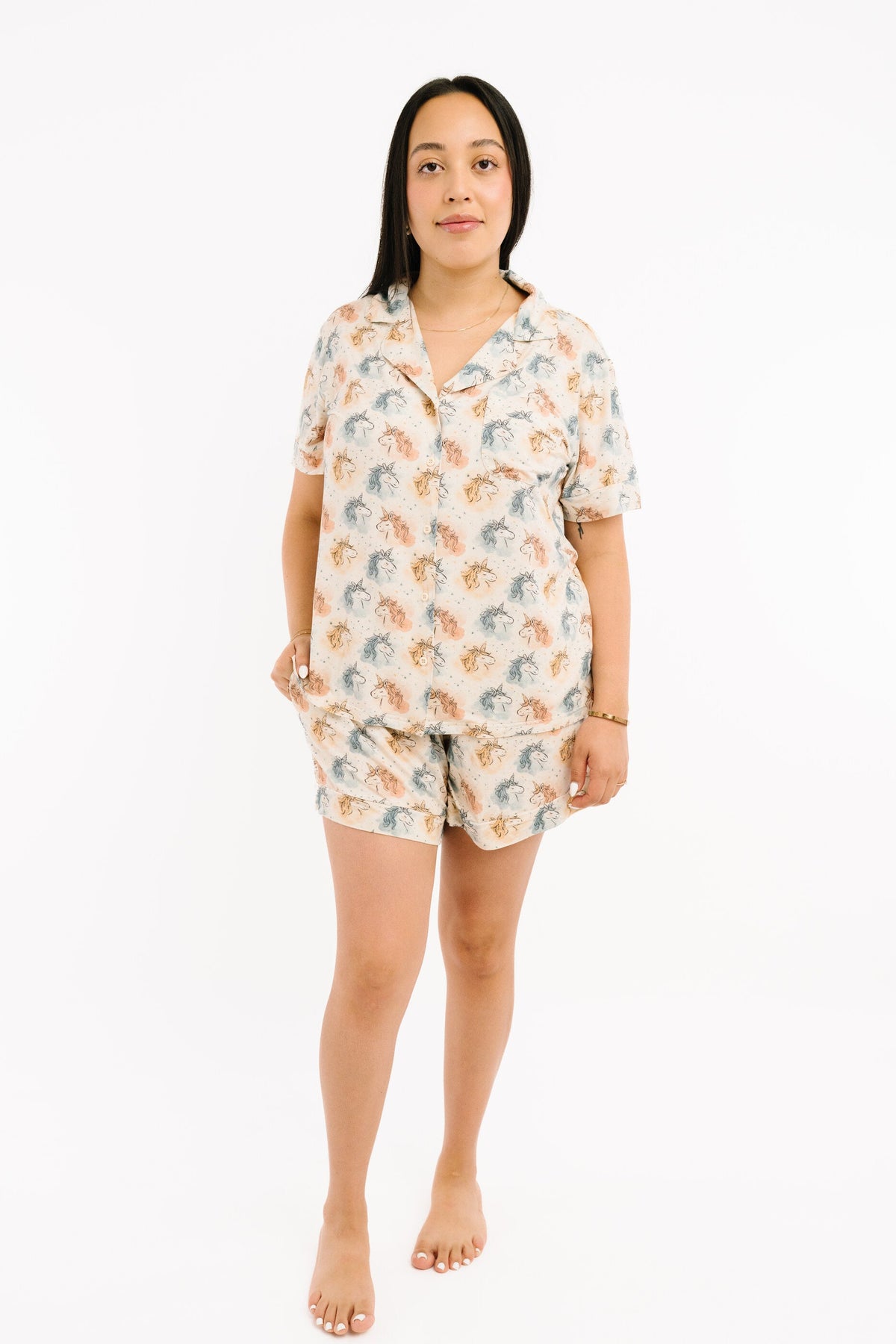 Stardust Unicorn Women's Short Bamboo Set