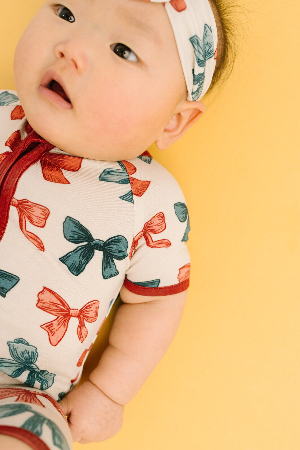 Patriotic Bows Bamboo Short Romper