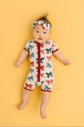 Patriotic Bows Bamboo Short Romper