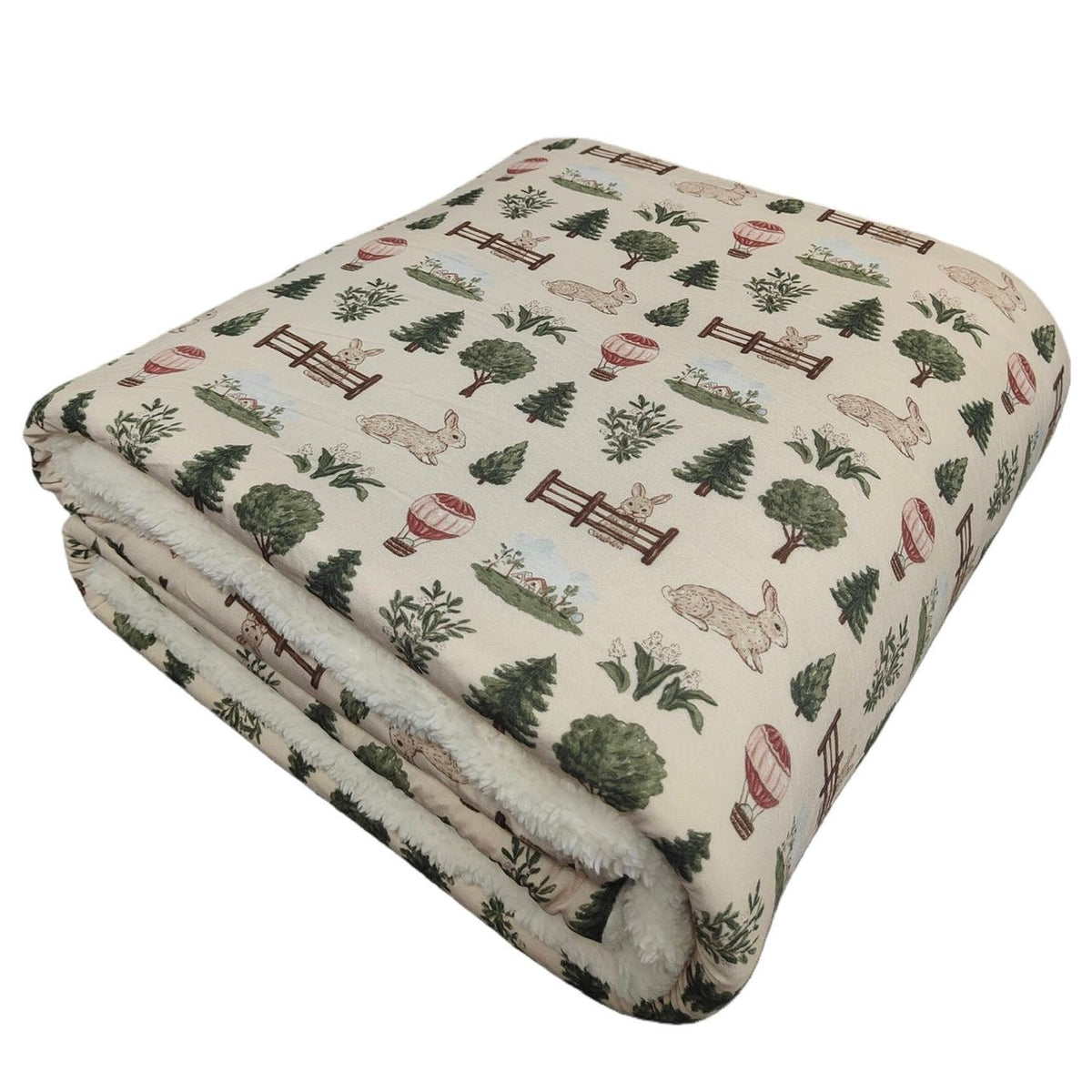 Woodland Countryside Fuzzy Bamboo Blanket